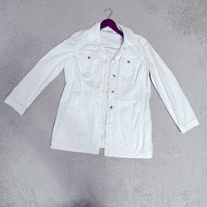 Elongated denim jacket from Chicos